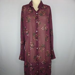 Project 28 NYC Floral Shirtdress sz M
